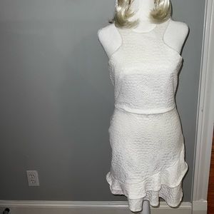 Lace Detail White Dress